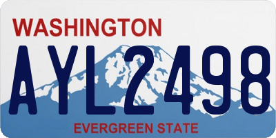 WA license plate AYL2498