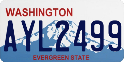 WA license plate AYL2499