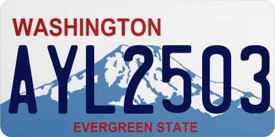WA license plate AYL2503