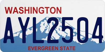 WA license plate AYL2504