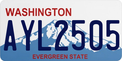 WA license plate AYL2505
