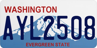 WA license plate AYL2508