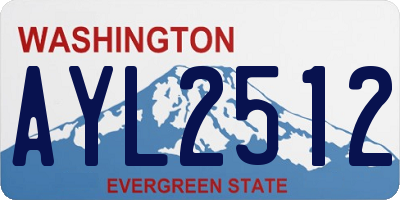 WA license plate AYL2512