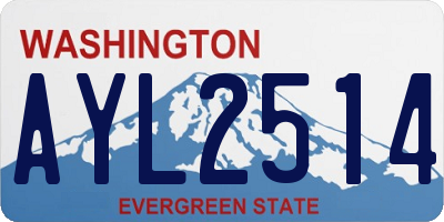 WA license plate AYL2514