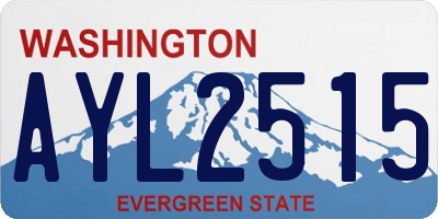 WA license plate AYL2515