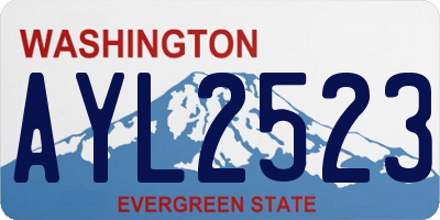 WA license plate AYL2523
