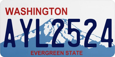 WA license plate AYL2524