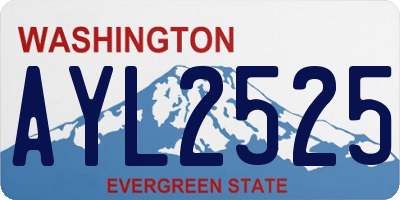 WA license plate AYL2525