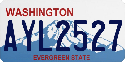 WA license plate AYL2527