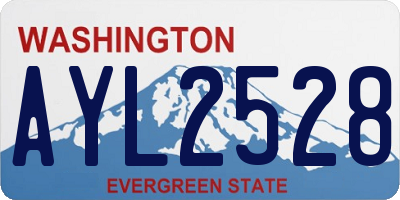 WA license plate AYL2528