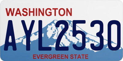 WA license plate AYL2530