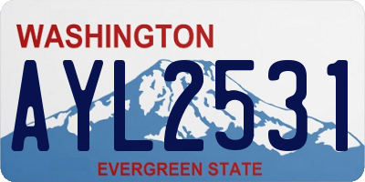 WA license plate AYL2531