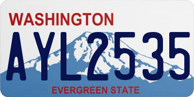 WA license plate AYL2535