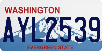 WA license plate AYL2539