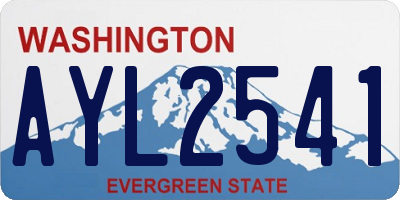 WA license plate AYL2541