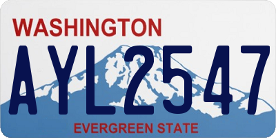 WA license plate AYL2547