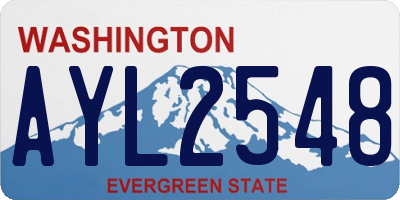 WA license plate AYL2548