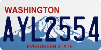 WA license plate AYL2554