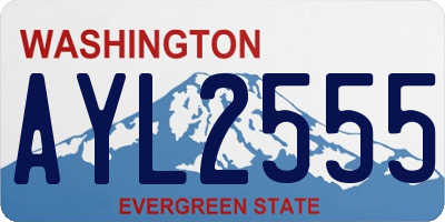 WA license plate AYL2555