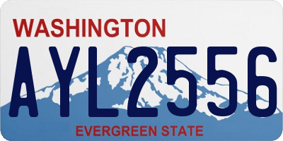 WA license plate AYL2556