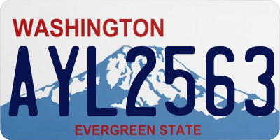 WA license plate AYL2563