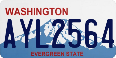 WA license plate AYL2564