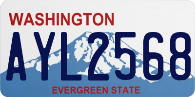 WA license plate AYL2568