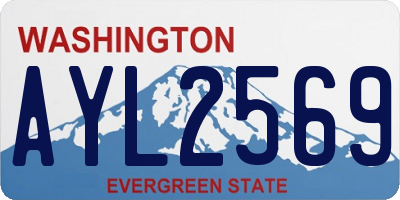 WA license plate AYL2569