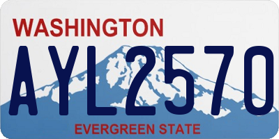 WA license plate AYL2570