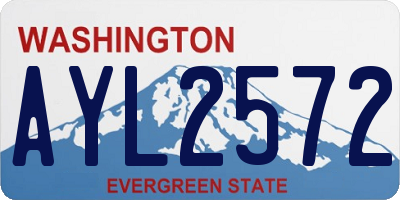 WA license plate AYL2572