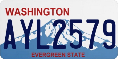 WA license plate AYL2579
