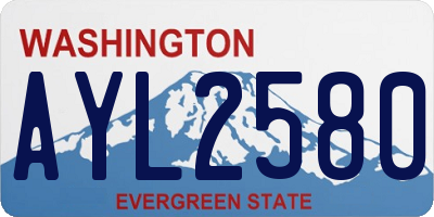 WA license plate AYL2580