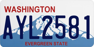WA license plate AYL2581