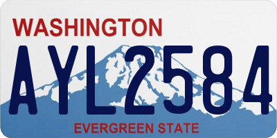 WA license plate AYL2584