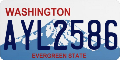 WA license plate AYL2586