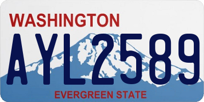 WA license plate AYL2589