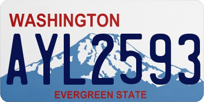 WA license plate AYL2593