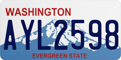 WA license plate AYL2598