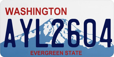 WA license plate AYL2604