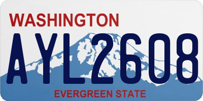 WA license plate AYL2608