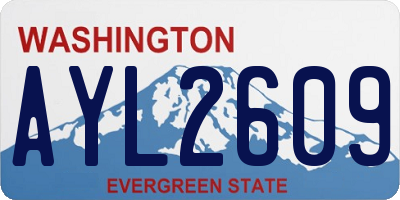 WA license plate AYL2609