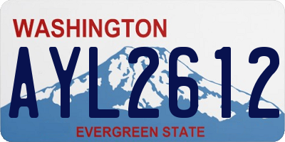 WA license plate AYL2612