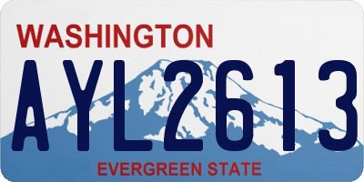 WA license plate AYL2613