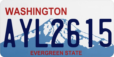 WA license plate AYL2615