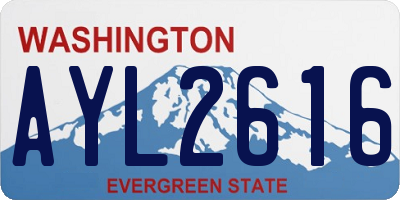 WA license plate AYL2616