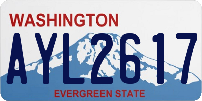 WA license plate AYL2617