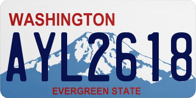 WA license plate AYL2618