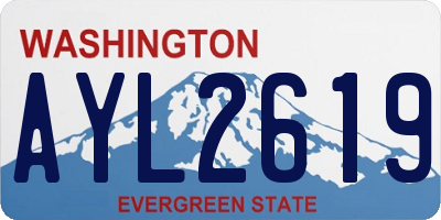 WA license plate AYL2619