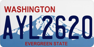 WA license plate AYL2620
