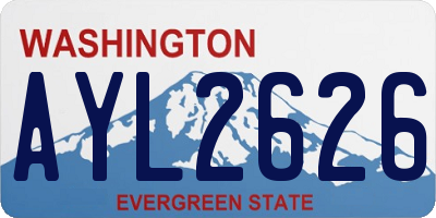 WA license plate AYL2626